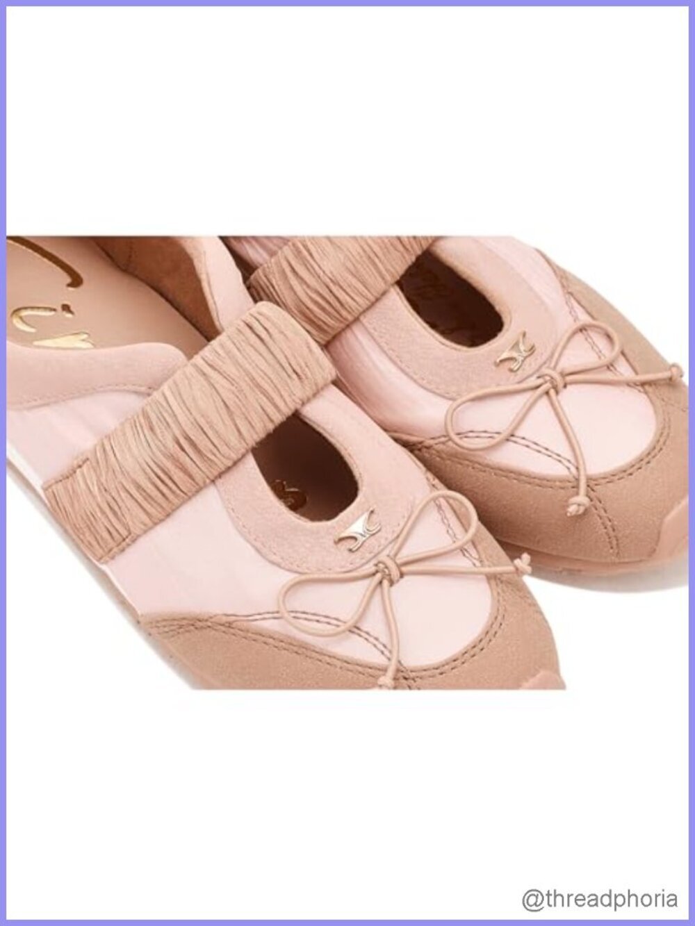 Ballet Sneaker Slip-On Fashion Sneaker with Leather and Suede - Picture 5 of 6